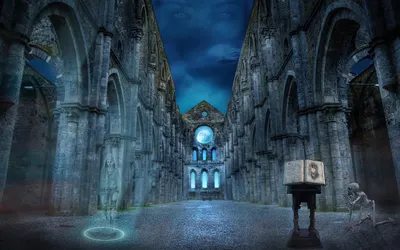 Fantasy ruins gothic 4k dark wallpaper