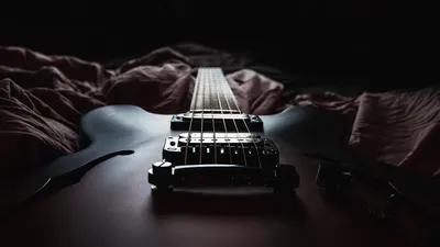 Guitar rustic instrument 4k dark wallpaper