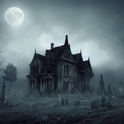 Haunted house halloween graveyard 4k dark wallpaper