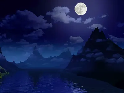 Night moon light 4k dark wallpaper