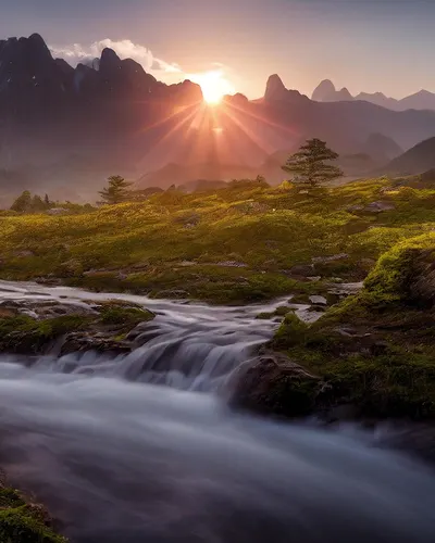 Ai generated fantasy nature 4k fantasy wallpaper