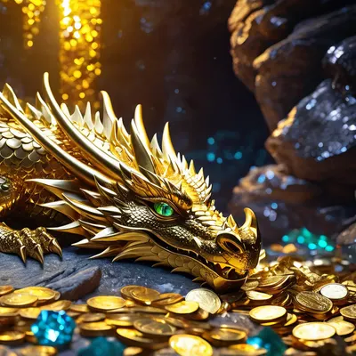 Crystal Dragon Cave hd fantasy wallpaper