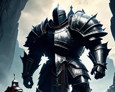 Knight Facing Giant tablet fantasy wallpaper