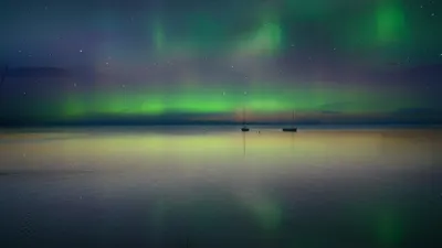 Landscape fantasy aurora borealis 4k fantasy wallpaper