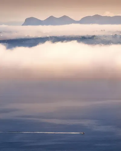 Mountains town trees 4k fantasy wallpaper