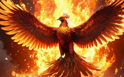 Phoenix Rising Fire hd fantasy wallpaper