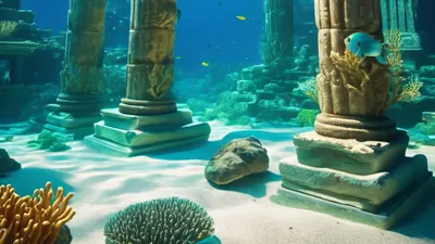 Underwater Atlantis City tablet fantasy wallpaper