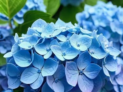 Blue Hydrangea Close Up tablet flowers wallpaper