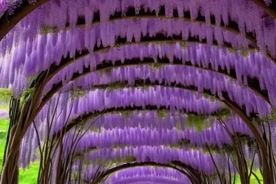 Japanese Wisteria Tunnel phone flowers wallpaper