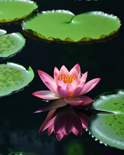 Lotus Flower on Water phone flowers wallpaper