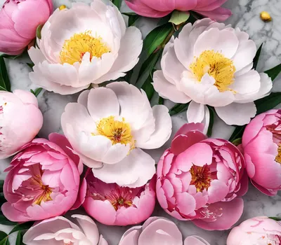 Peony Flat Lay phone flowers wallpaper