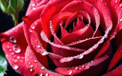 Red Rose Macro Dewdrops 4k flowers wallpaper
