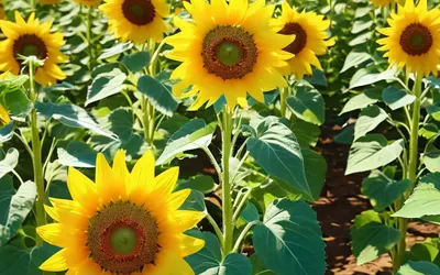 Sunflower Field Blue Sky tablet flowers wallpaper