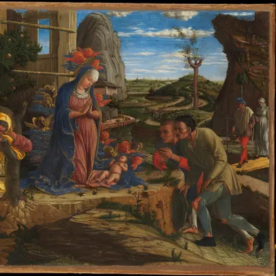 The Adoration of the Shepherds hd flowers wallpaper