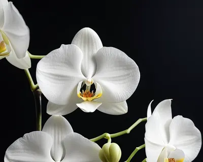 White Orchid Minimalist phone flowers wallpaper