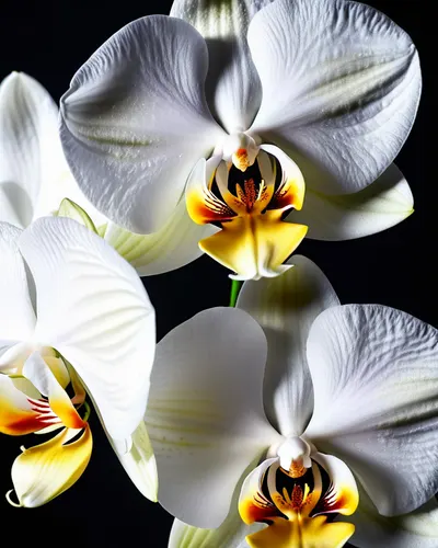 White Orchid Minimalist tablet flowers wallpaper