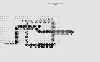 Abstract representation of a multimodal model with dots and lines on a white bac 4k gaming wallpaper