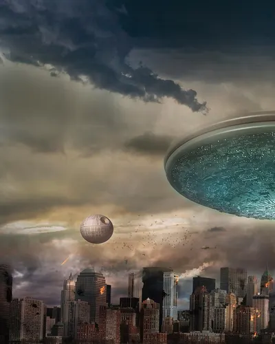 Fantasy science fiction city 4k gaming wallpaper