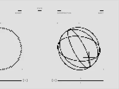 Illustration depicting classical binary bit and quantum qubit states in superpos 4k gaming wallpaper
