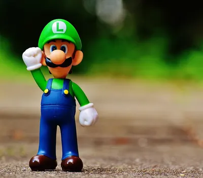 Luigi figure game 4k gaming wallpaper