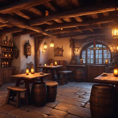 Medieval RPG Tavern 4k gaming wallpaper