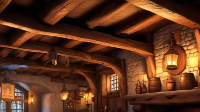 Medieval RPG Tavern tablet gaming wallpaper