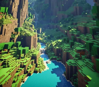 Minecraft Epic Landscape phone gaming wallpaper