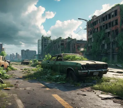 Post Apocalyptic Highway 4k gaming wallpaper