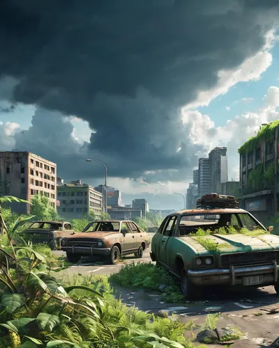 Post Apocalyptic Highway phone gaming wallpaper