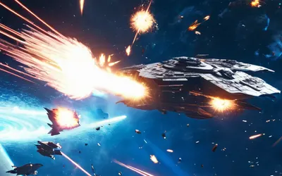 Sci-Fi Space Battle phone gaming wallpaper