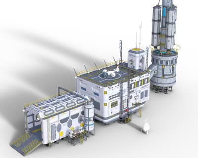 Space station spaceship sci fi 4k gaming wallpaper