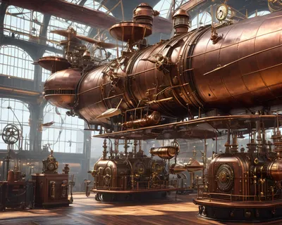 Steampunk Airship Dock 4k gaming wallpaper