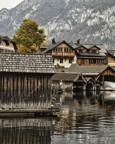 Hallstatt austria lake 4k lake wallpaper