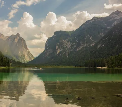 Lake mountains water 4k lake wallpaper