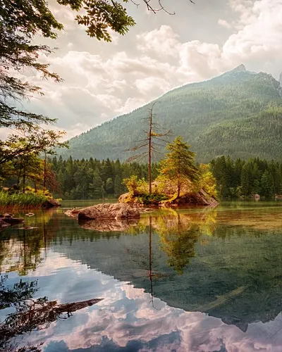 Waters nature mountain 4k lake wallpaper