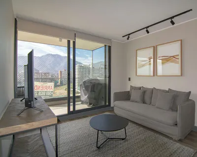 Contemporary living room featuring a cozy sofa, stylish decor, and stunning moun 4k minimal wallpaper