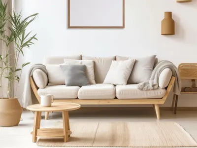 Living room modern apartment 4k minimal wallpaper