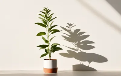 Minimal Plant Shadow 4k minimal wallpaper