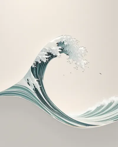 Minimal Wave Line phone minimal wallpaper