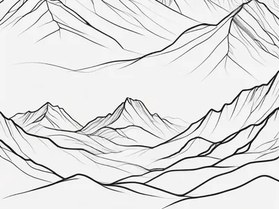 Single Line Mountain phone minimal wallpaper