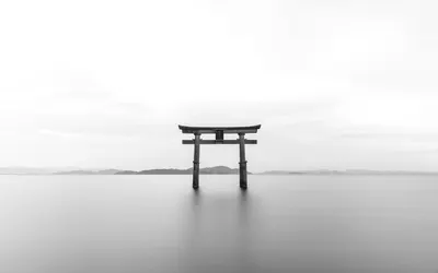 Tori japanese shrine 4k minimal wallpaper