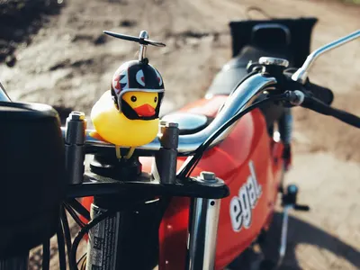 Rubber duckie motorcycle biker 4k motorcycle wallpaper