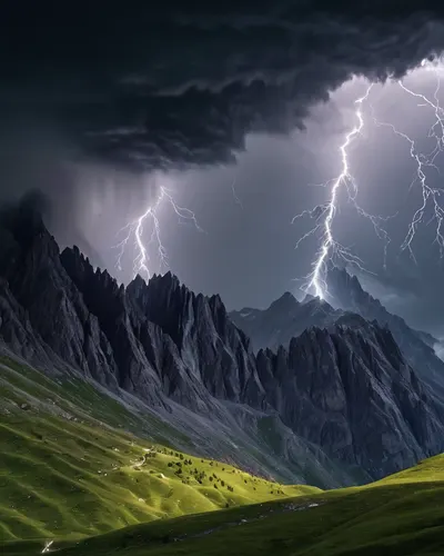 Dramatic Mountain Storm tablet mountain wallpaper