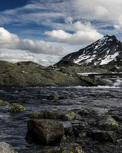 Landscape mountain the river 4k mountain wallpaper