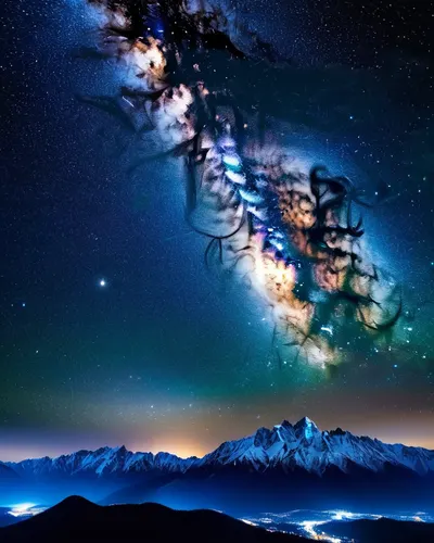 Mountain Starry Night tablet mountain wallpaper