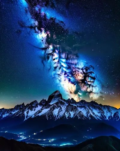 Mountain Starry Night tablet mountain wallpaper