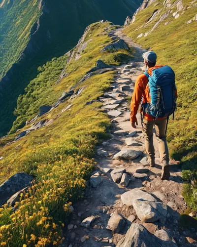 Mountain Trail Adventure phone mountain wallpaper