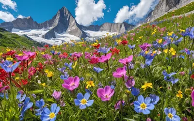 Mountain Wildflower Meadow hd mountain wallpaper
