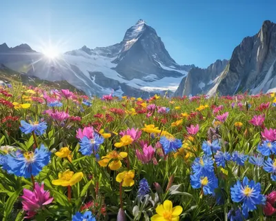 Mountain Wildflower Meadow hd mountain wallpaper