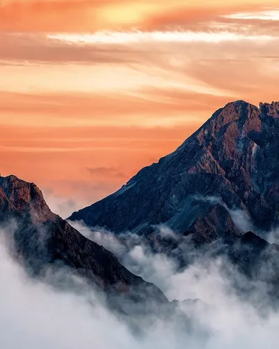 Mountains mt kitahotaka sunset 4k mountain wallpaper